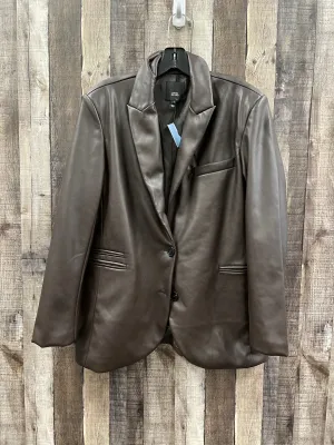 Jacket Leather By Cme In Brown, Size: 8