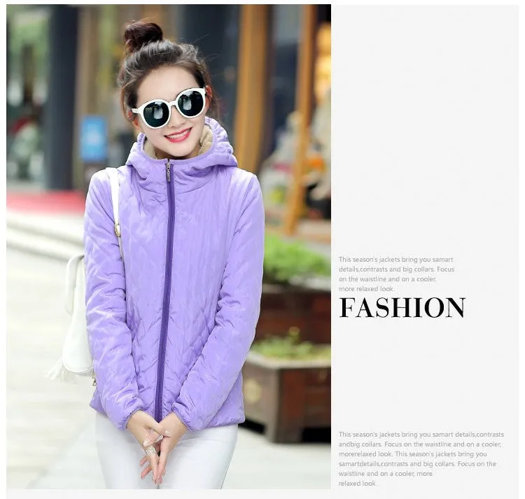 Jacket Women Coat Slim Short Snow Wear Wadded Jacket Female Cotton-Padded Jacket Outerwear