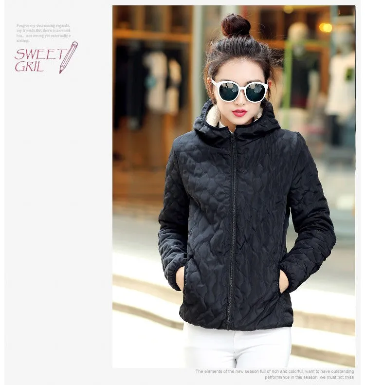 Jacket Women Coat Slim Short Snow Wear Wadded Jacket Female Cotton-Padded Jacket Outerwear
