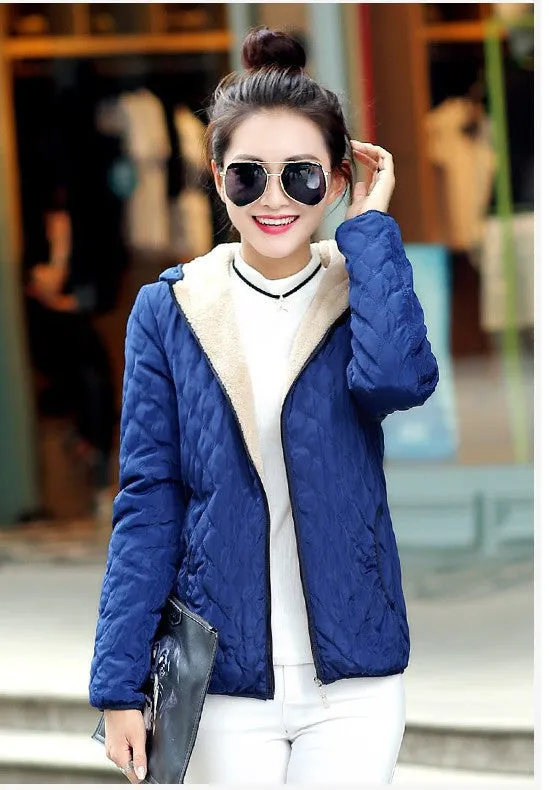 Jacket Women Coat Slim Short Snow Wear Wadded Jacket Female Cotton-Padded Jacket Outerwear