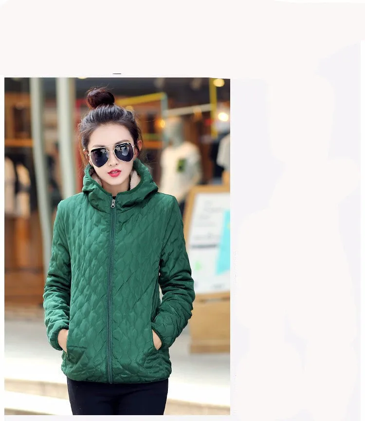 Jacket Women Coat Slim Short Snow Wear Wadded Jacket Female Cotton-Padded Jacket Outerwear