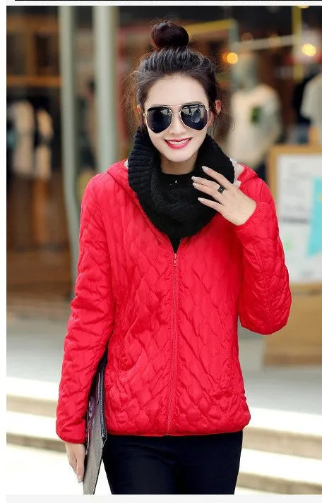 Jacket Women Coat Slim Short Snow Wear Wadded Jacket Female Cotton-Padded Jacket Outerwear