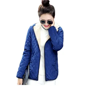 Jacket Women Coat Slim Short Snow Wear Wadded Jacket Female Cotton-Padded Jacket Outerwear