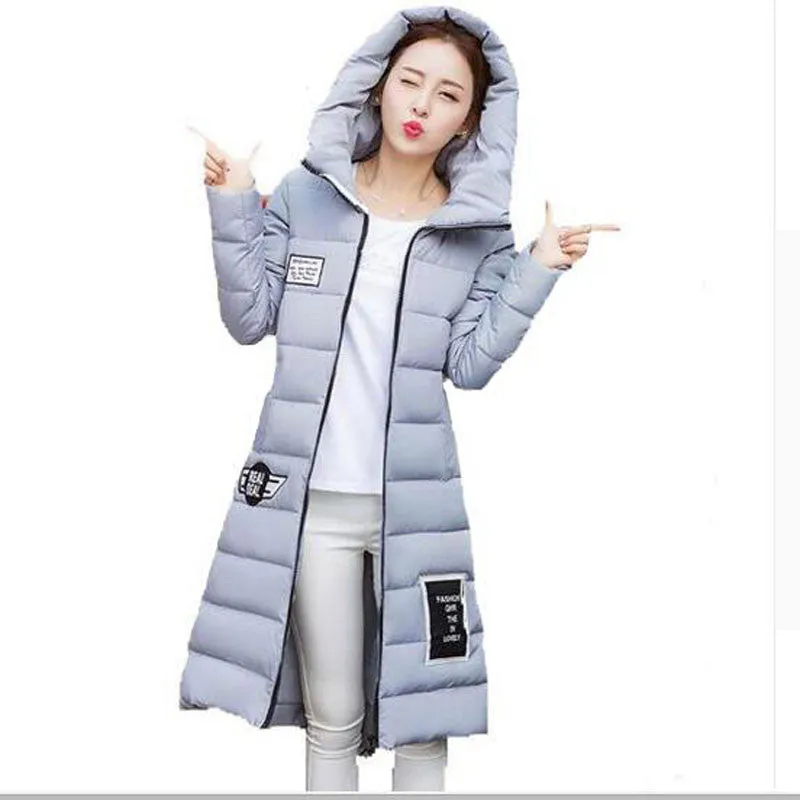 Jacket Women Hooded Thicken Coat Female fashion Warm Outwear Cotton-Padded Long Wadded Jacket Down Coat Parka