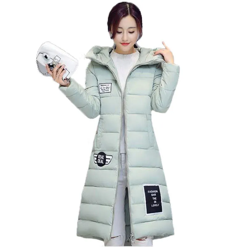 Jacket Women Hooded Thicken Coat Female fashion Warm Outwear Cotton-Padded Long Wadded Jacket Down Coat Parka