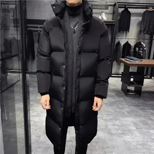 Jacob Shiny Quilted Winter Coat - Long and Insulated