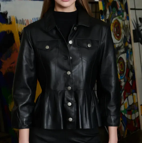 Jakett Brie Burnished Leather Black