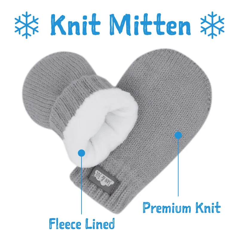 Jan & Jul Knit Mittens - Grey