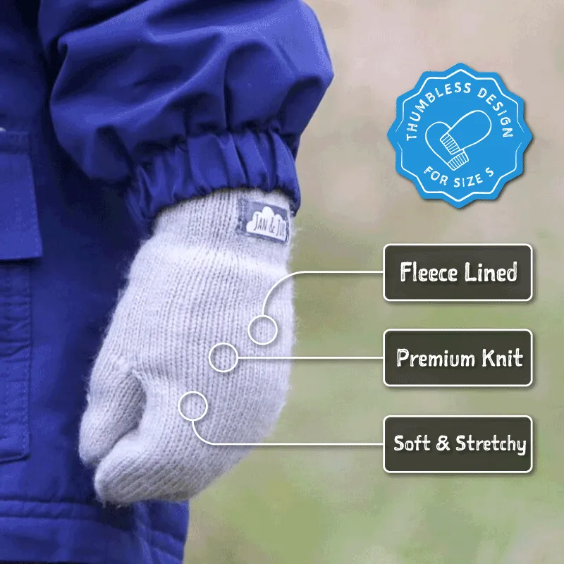 Jan & Jul Knit Mittens - Grey