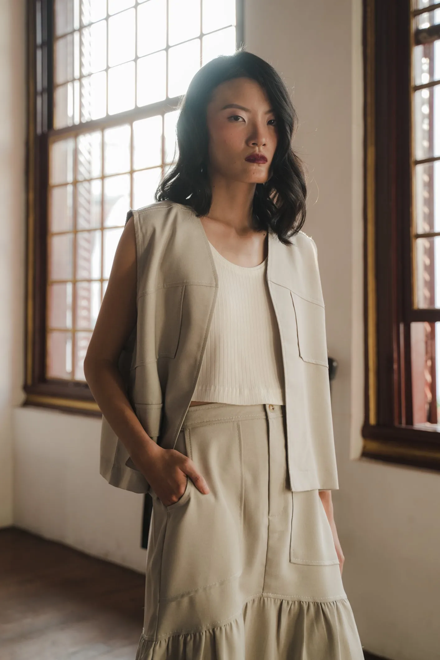 JENNIE TOP IN GRAVEL
