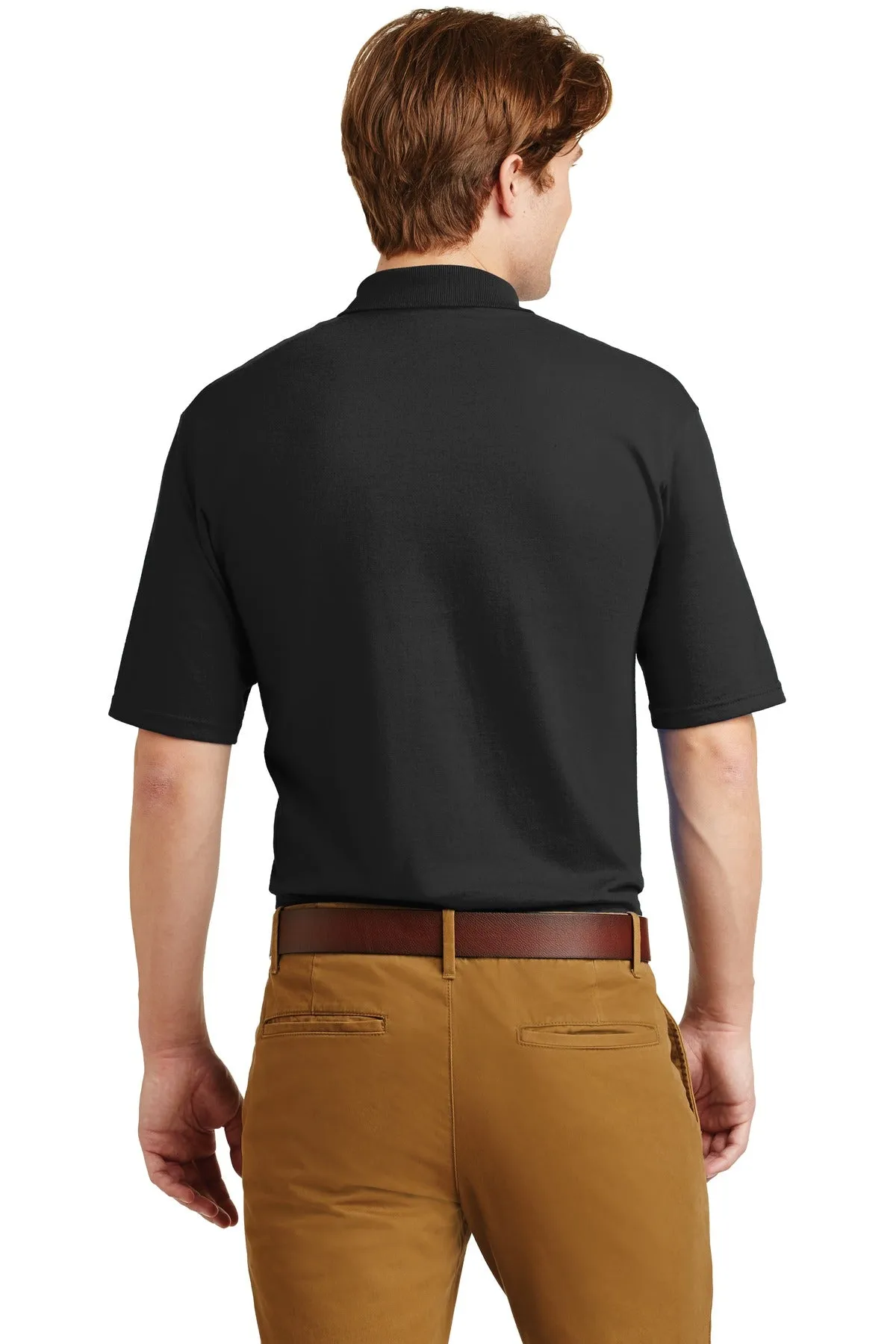 Jerzees Dri-Power Pocket Sport Shirt. 436MP Black