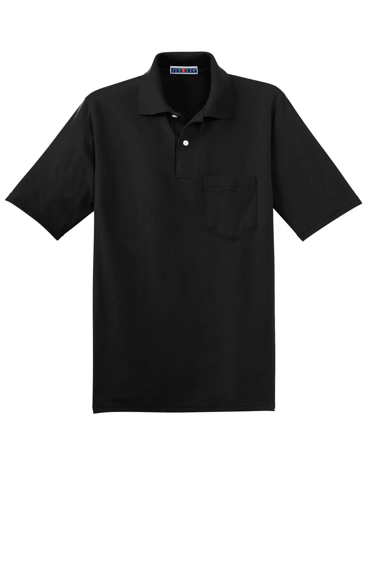 Jerzees Dri-Power Pocket Sport Shirt. 436MP Black
