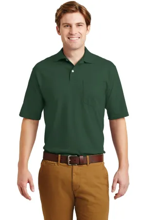 Jerzees Dri-Power Pocket Sport Shirt. 436MP Forest Green