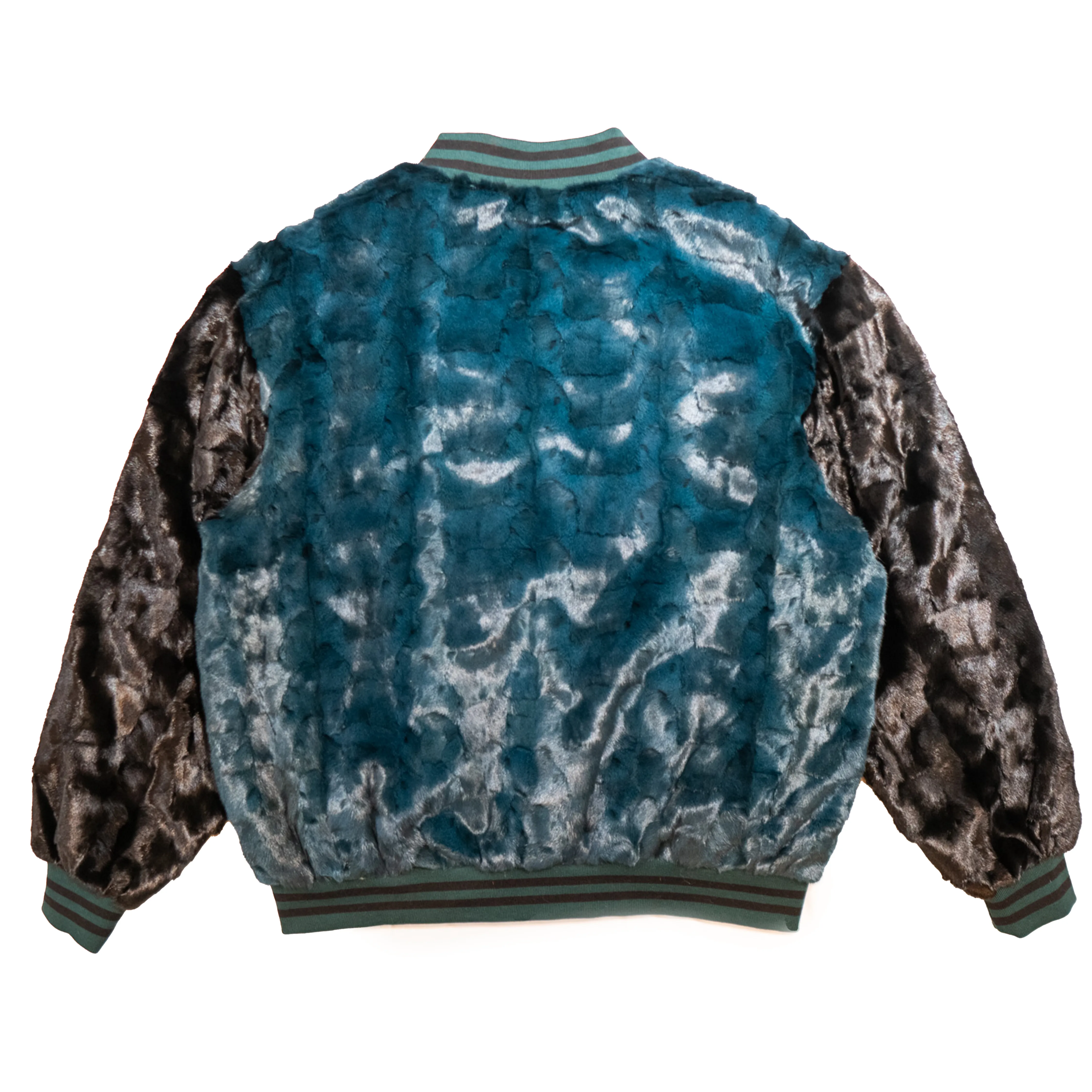 Kashani Eagles Diamond Cut Mink Bomber Jacket