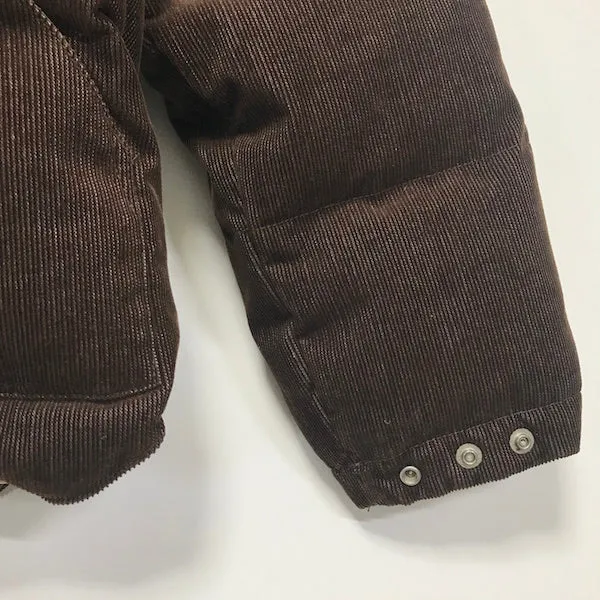 [L] A Bathing Ape Bape Fur Collar Corduroy Down Jacket