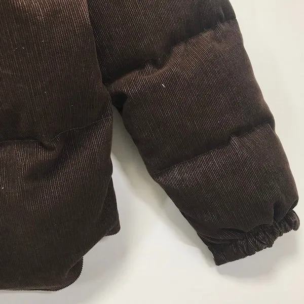 [L] A Bathing Ape Bape Fur Collar Corduroy Down Jacket