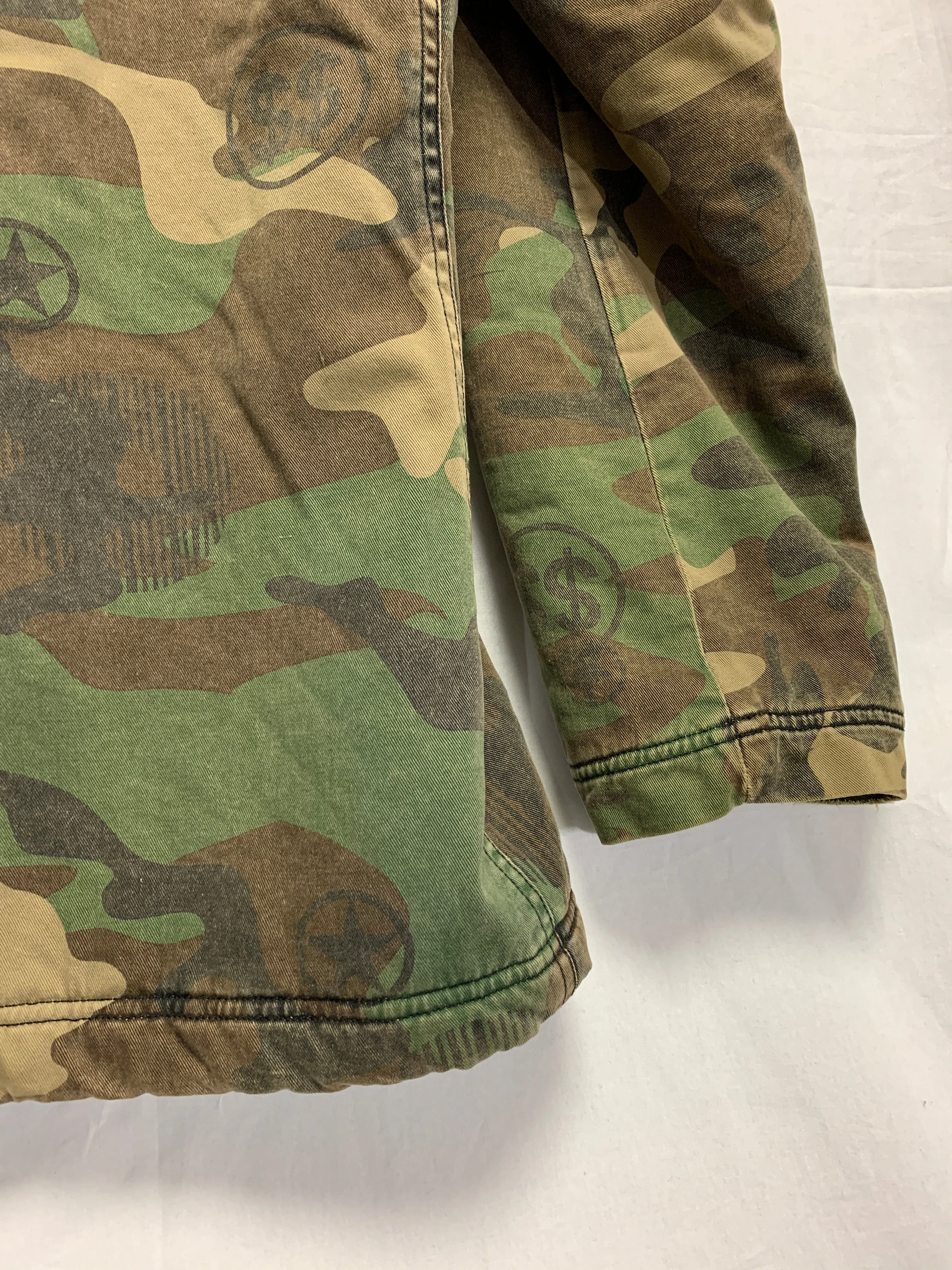 [L] Futura Laboratories Camo Cotton Pea Coat