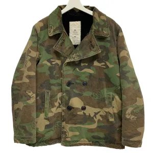 [L] Futura Laboratories Camo Cotton Pea Coat