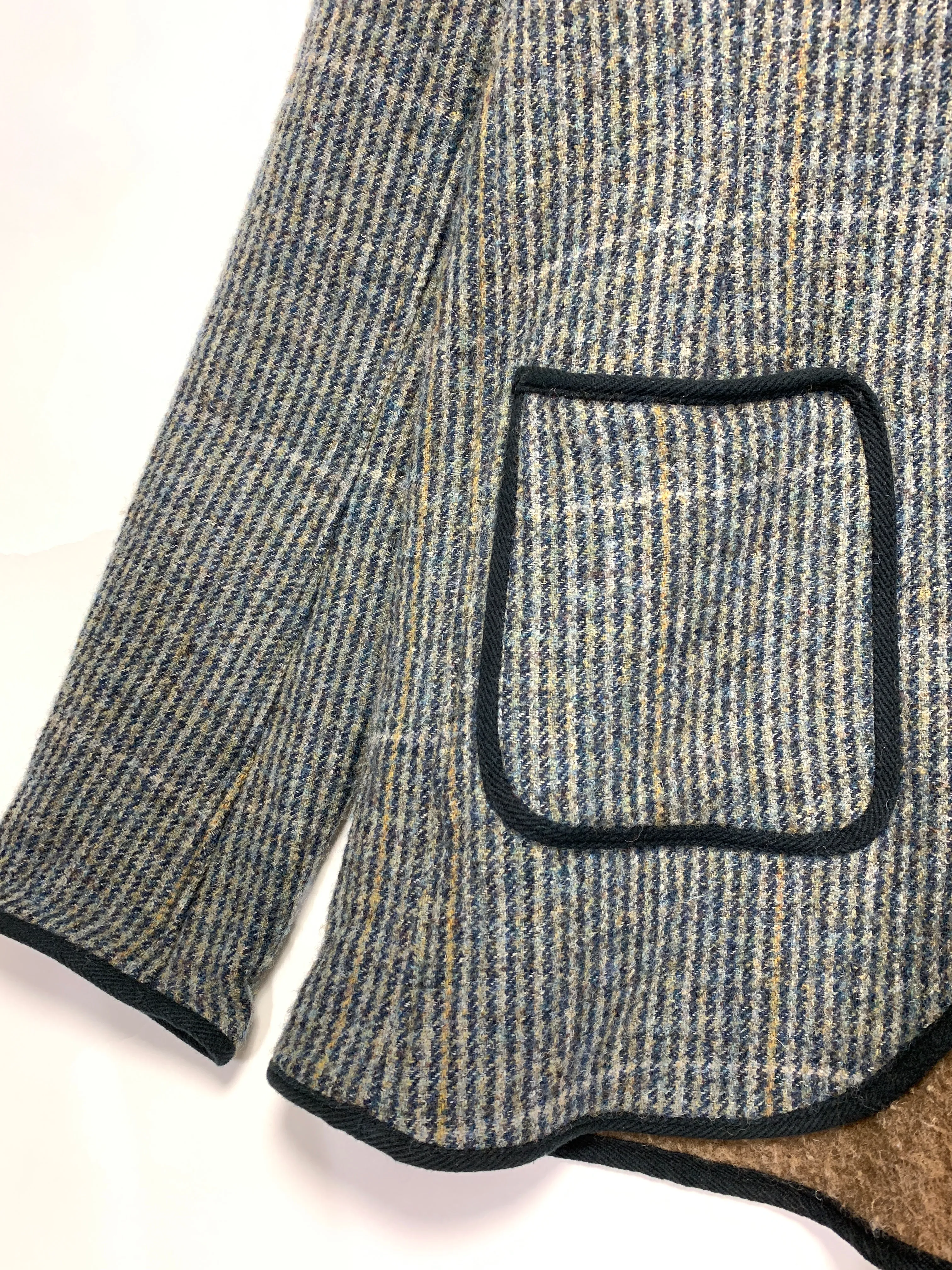 [L] Kapital Fleece Snap Button 3 Button Jacket Navy