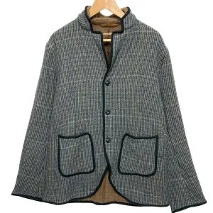 [L] Kapital Fleece Snap Button 3 Button Jacket Navy