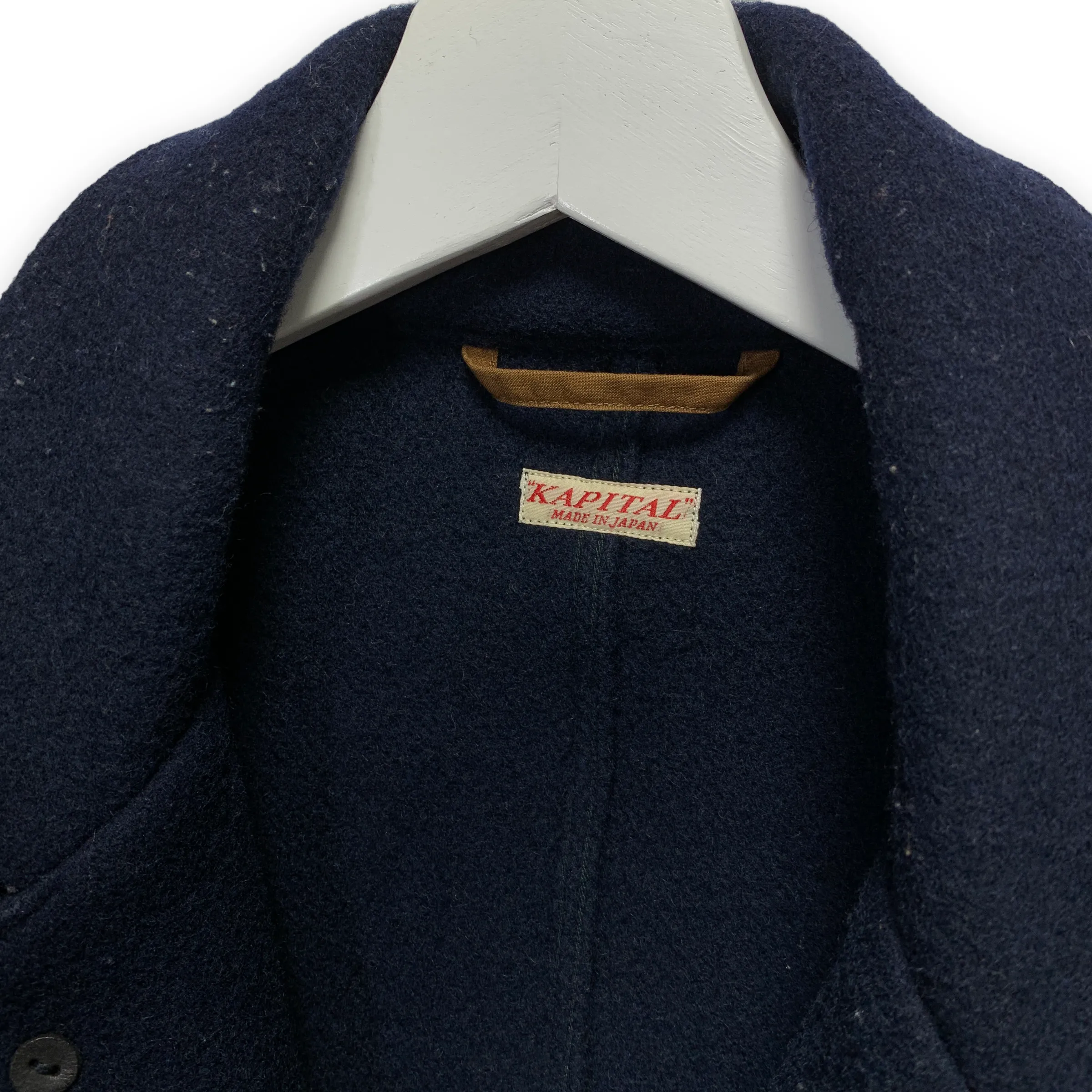 [L] Kapital Wool 3 Button Pea Coat