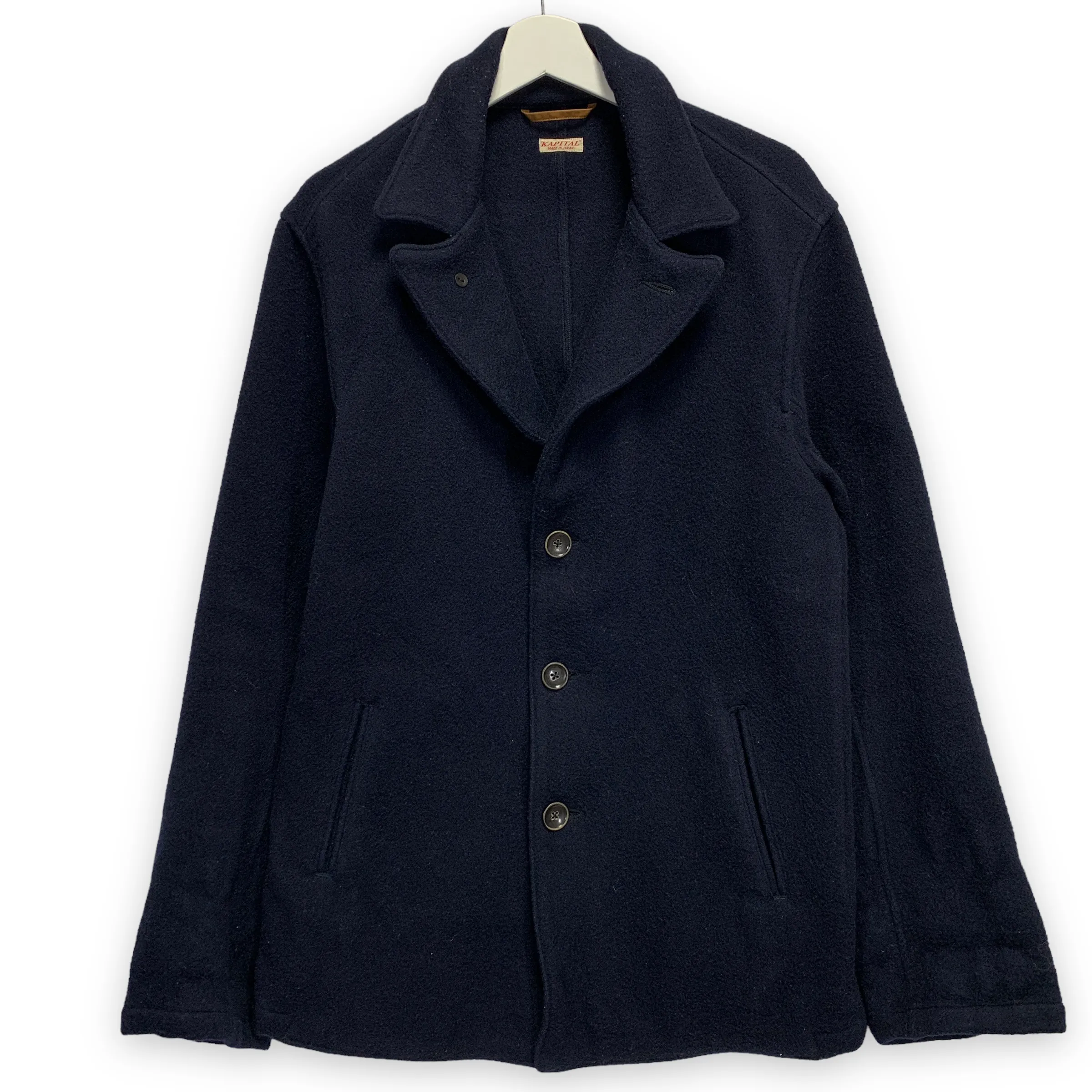 [L] Kapital Wool 3 Button Pea Coat
