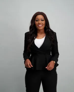 Ladies Peplum Jacket - Black