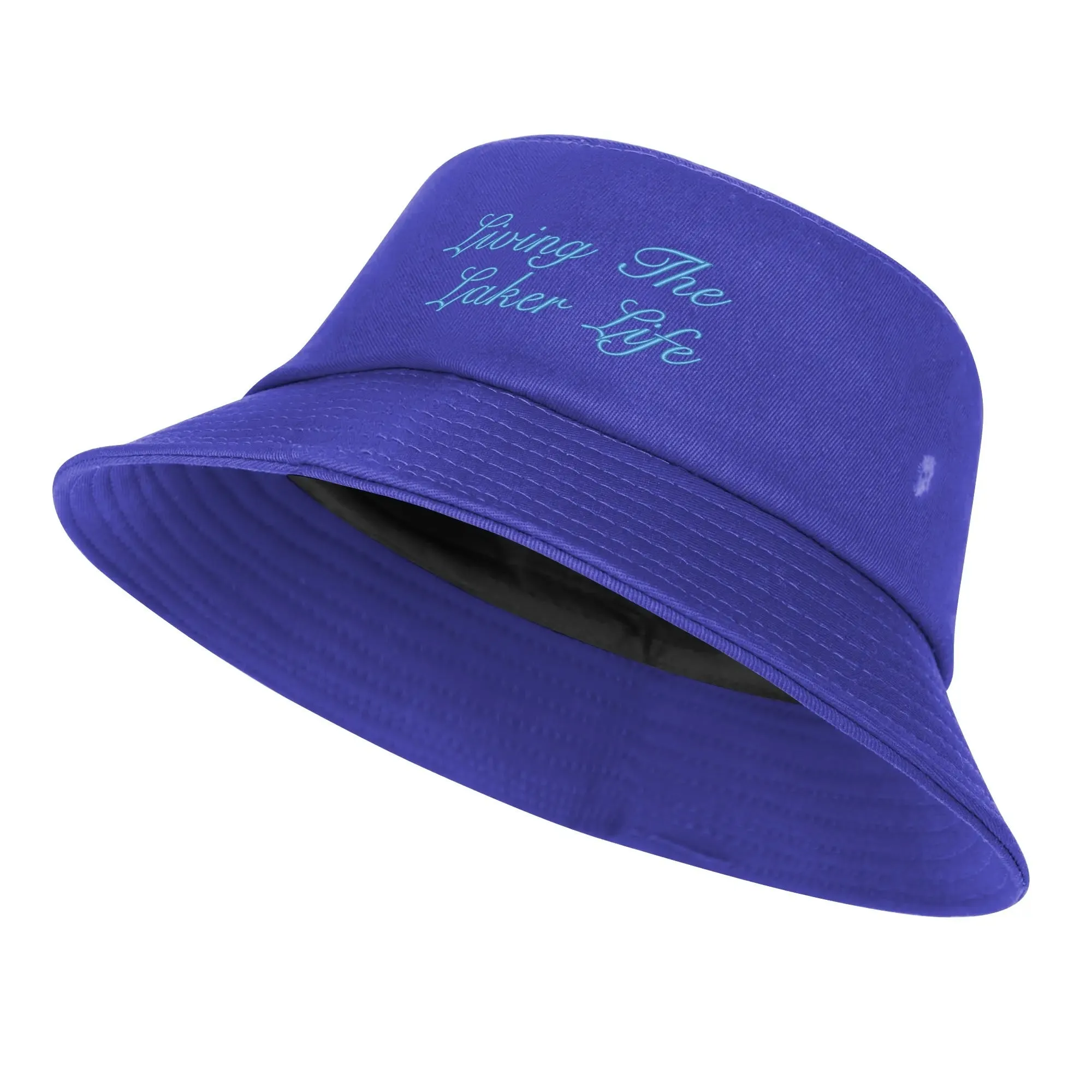 Lake Life Embroidered Text Fishermans Bucket Hat