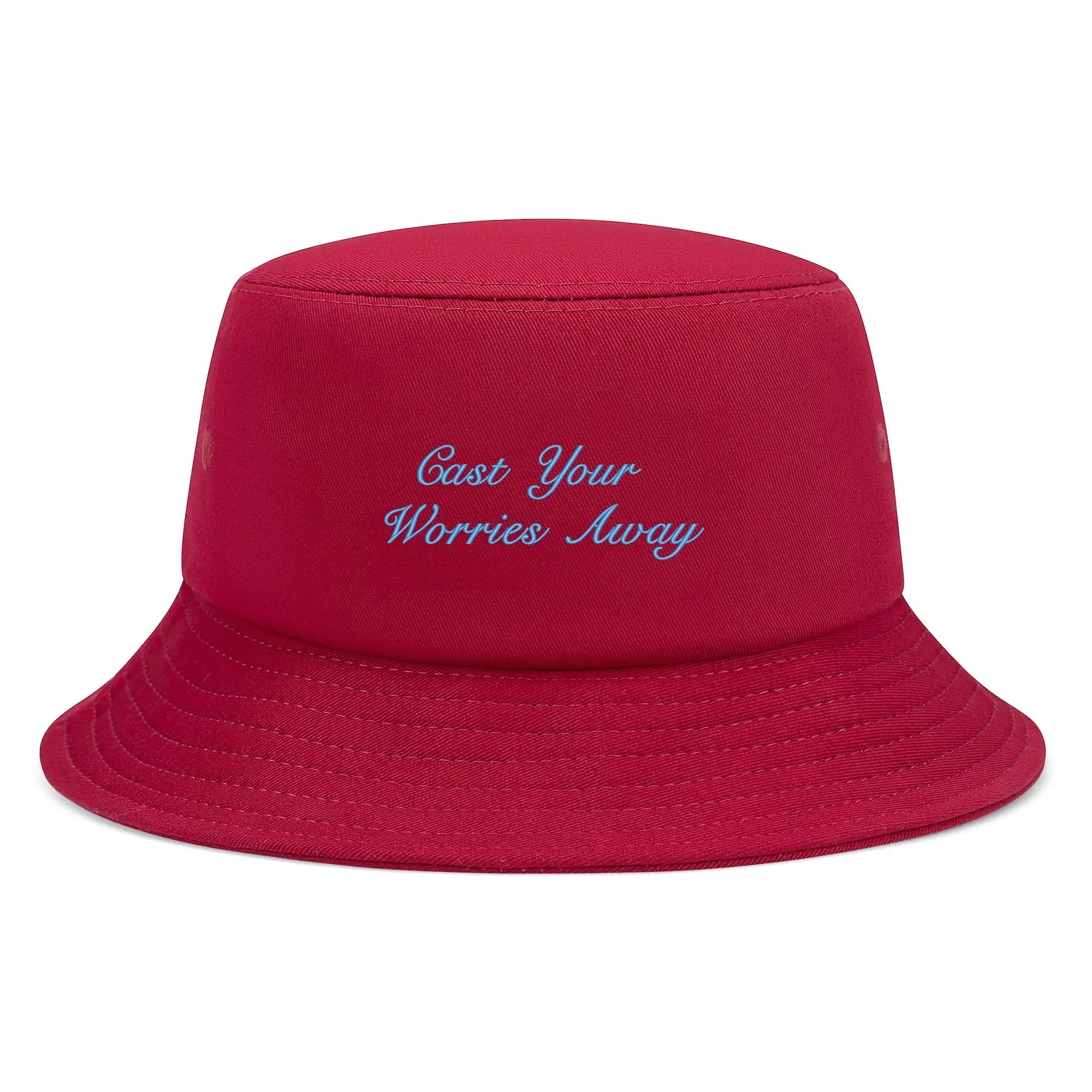 Lake Life Embroidered Text Fishermans Bucket Hat