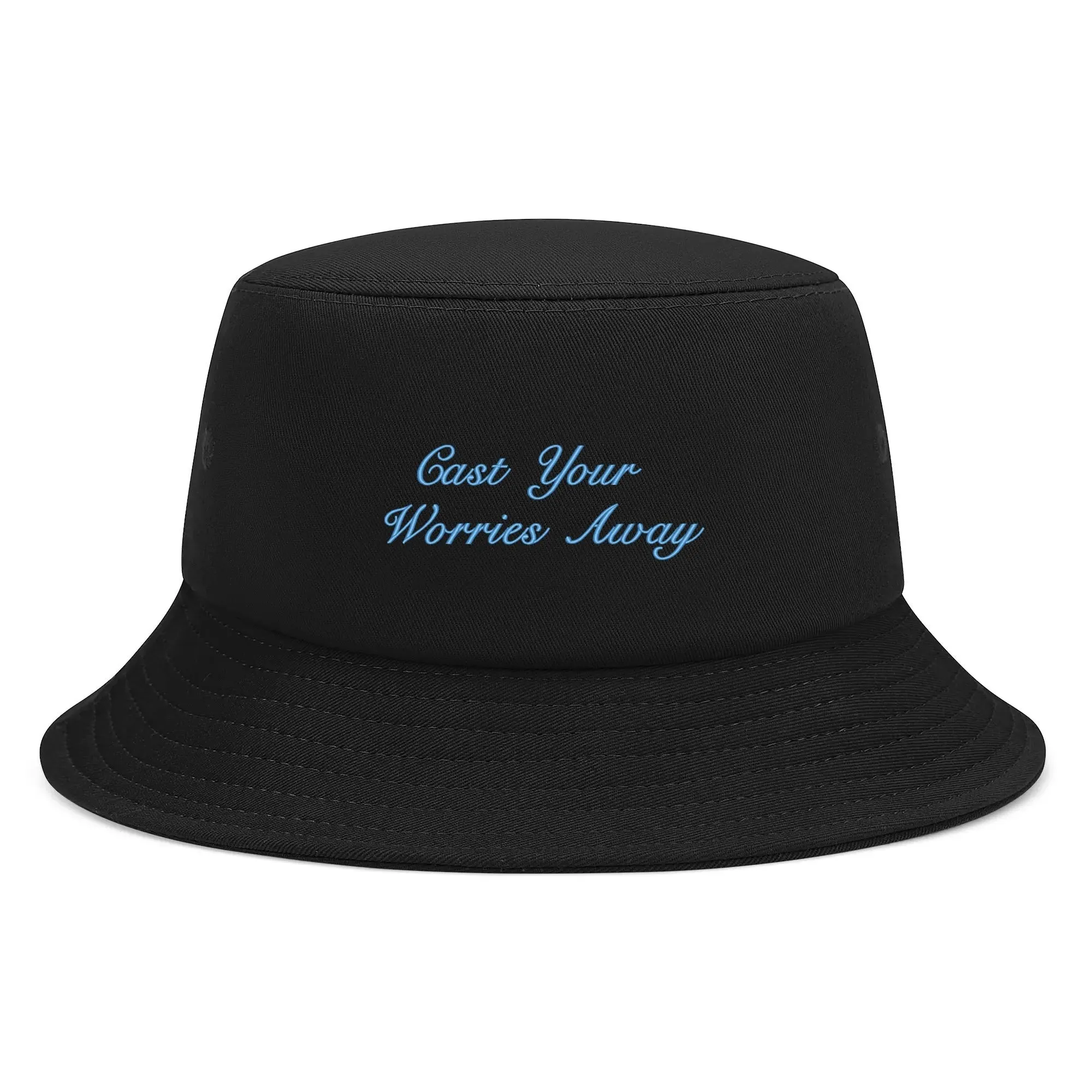 Lake Life Embroidered Text Fishermans Bucket Hat