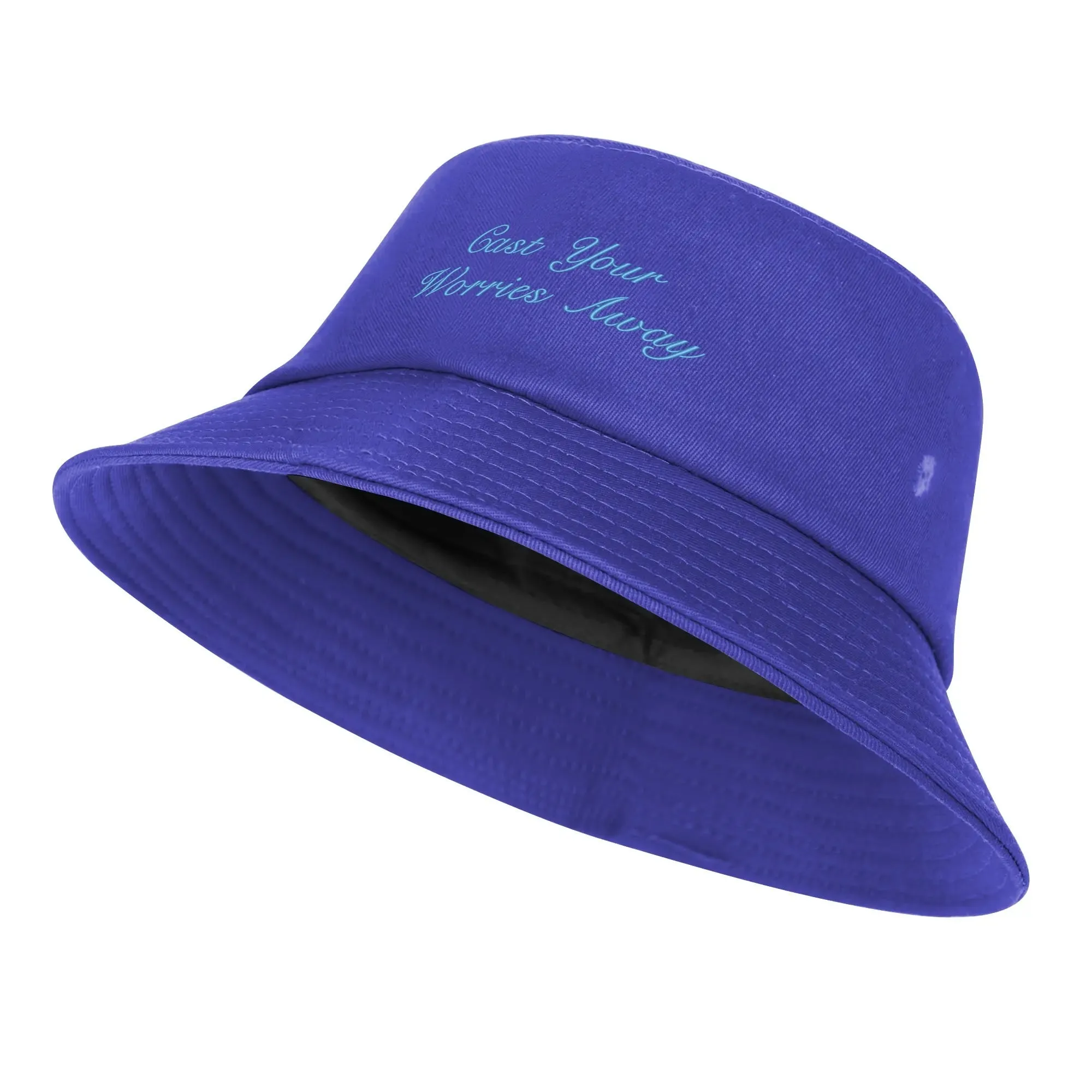 Lake Life Embroidered Text Fishermans Bucket Hat