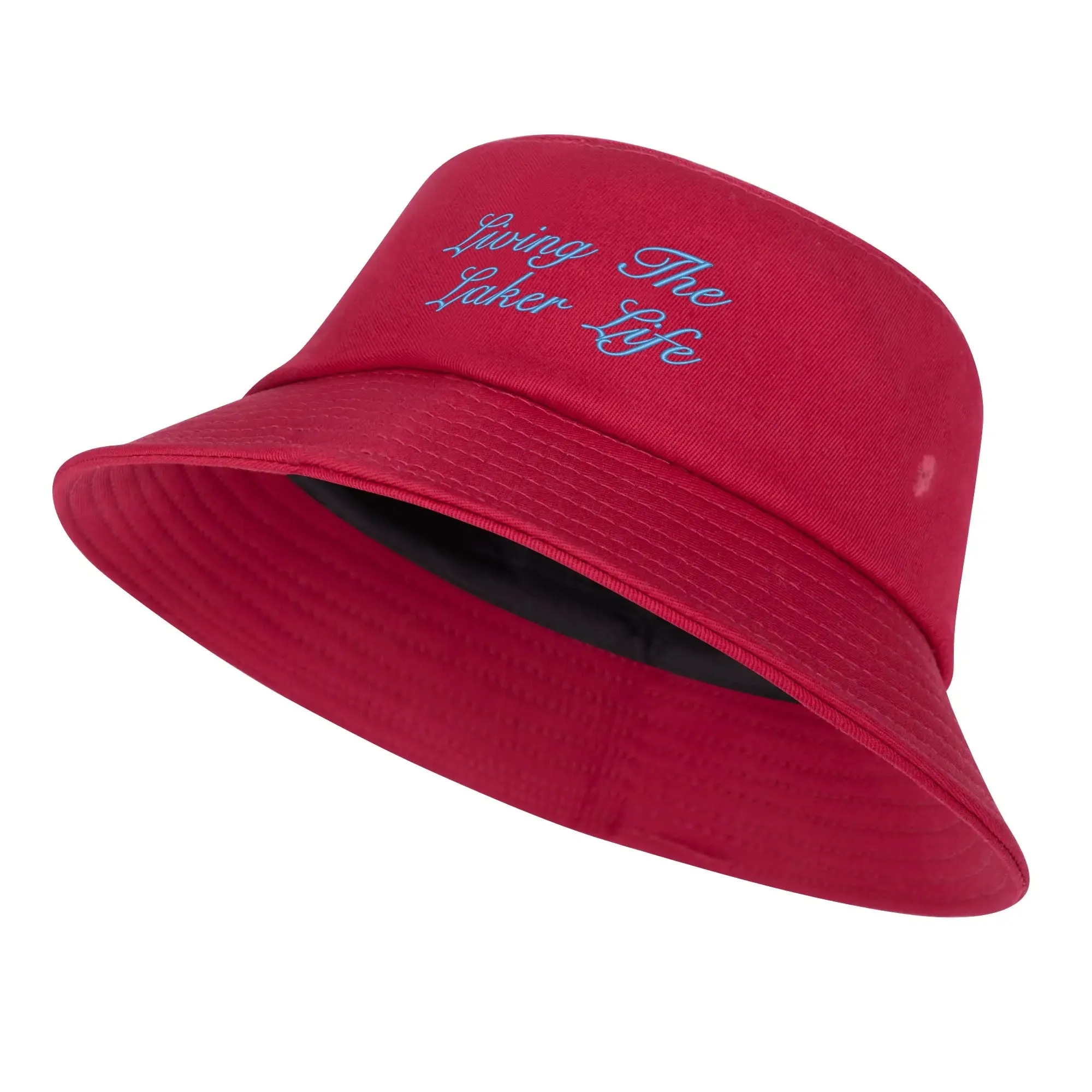 Lake Life Embroidered Text Fishermans Bucket Hat