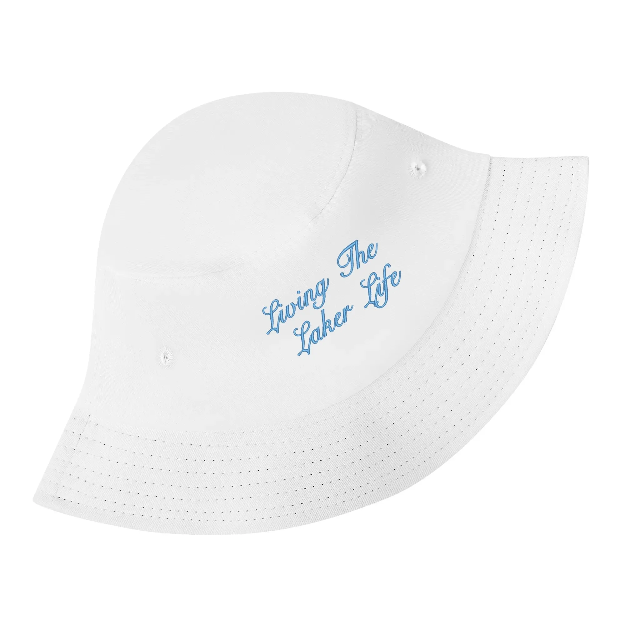 Lake Life Embroidered Text Fishermans Bucket Hat