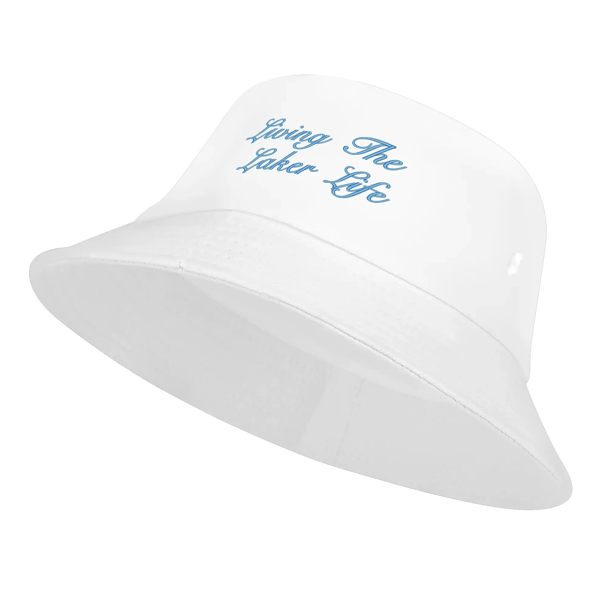 Lake Life Embroidered Text Fishermans Bucket Hat