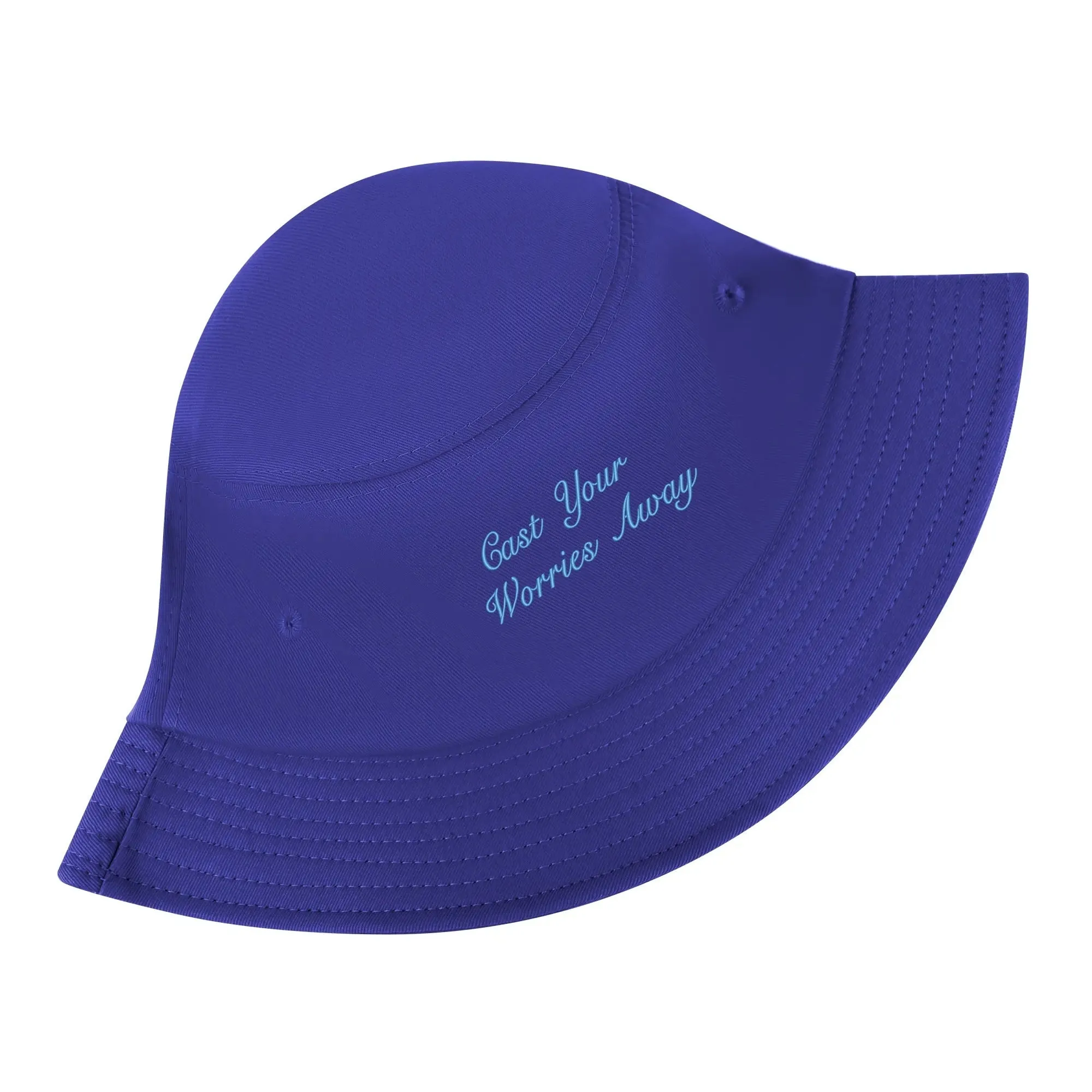 Lake Life Embroidered Text Fishermans Bucket Hat