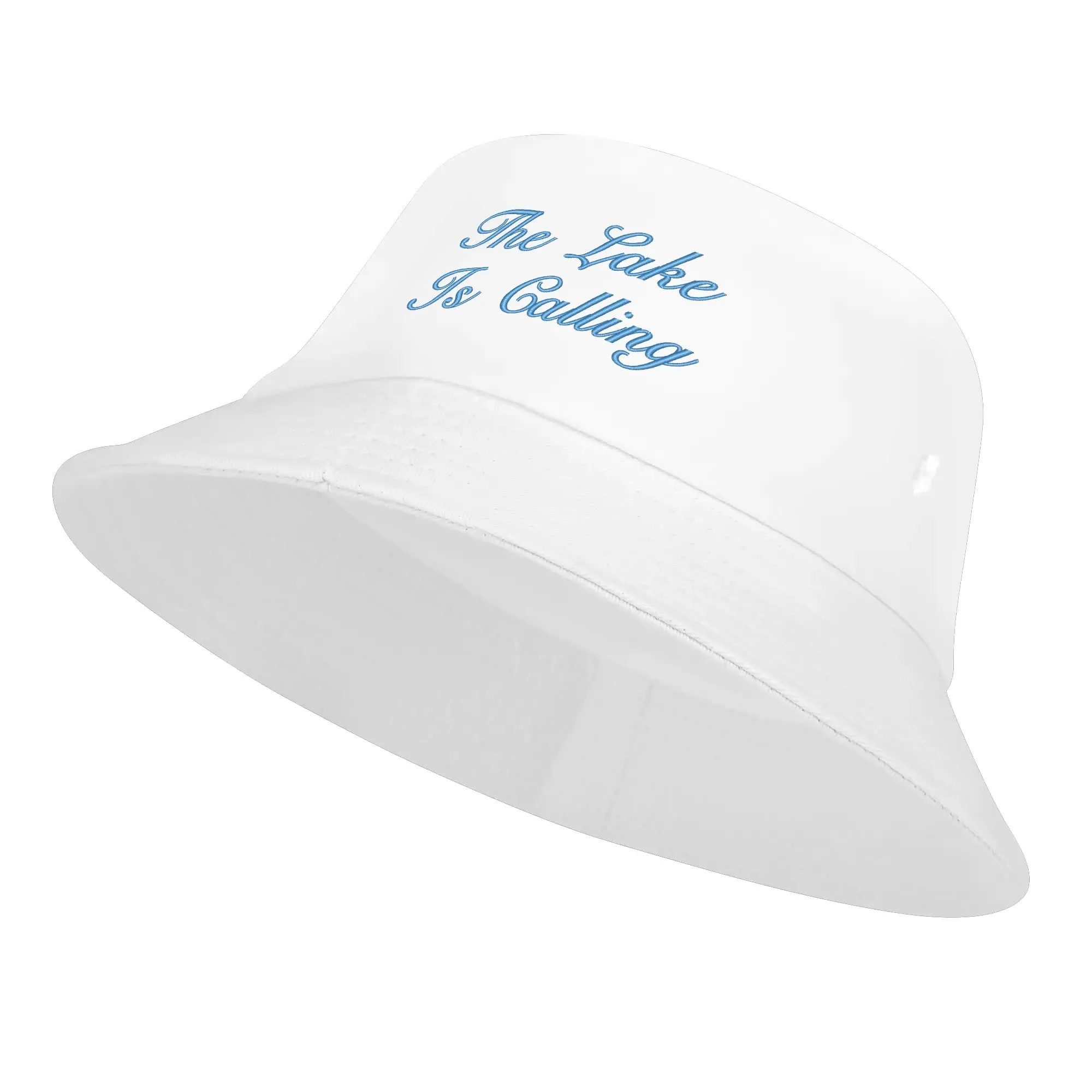 Lake Life Embroidered Text Fishermans Bucket Hat