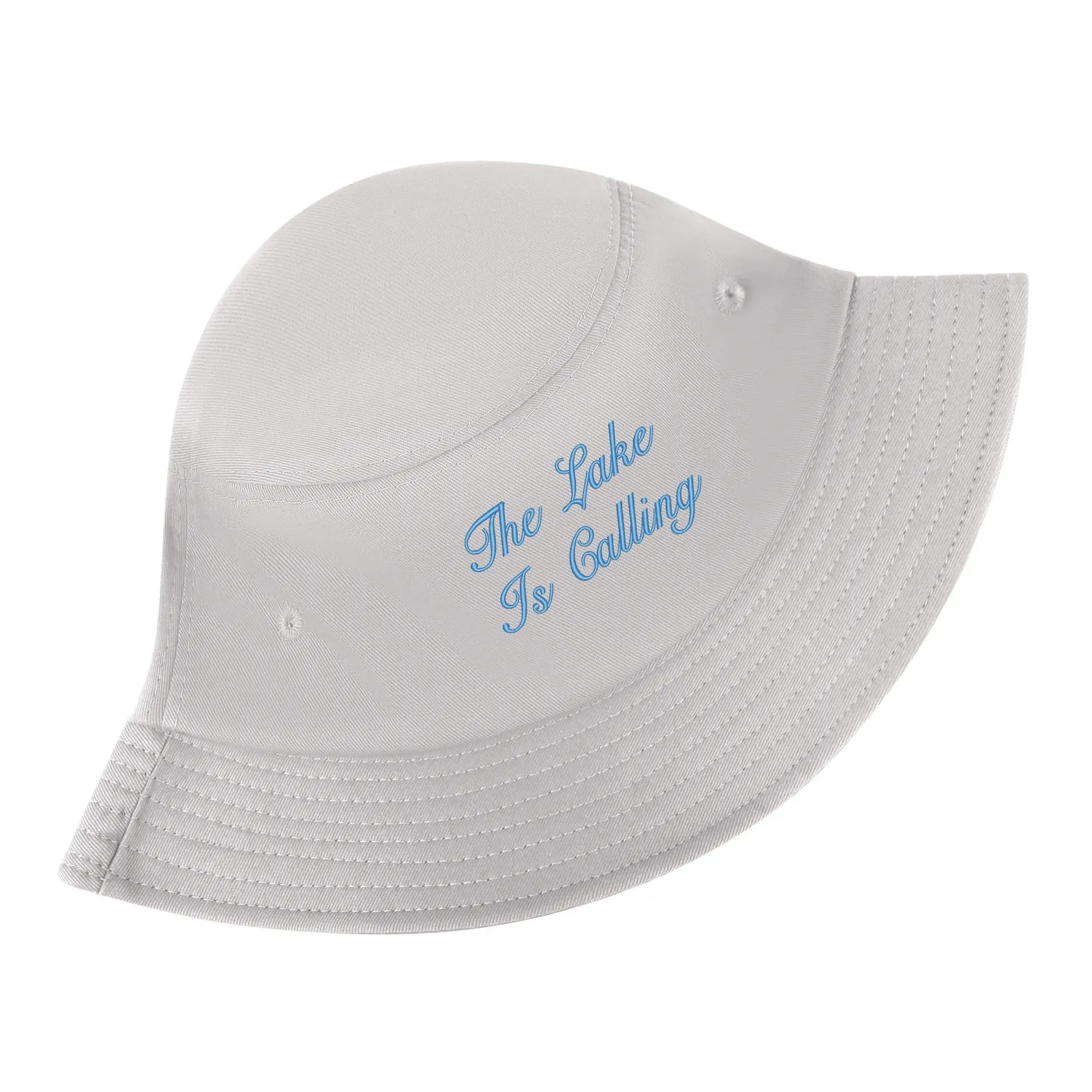Lake Life Embroidered Text Fishermans Bucket Hat