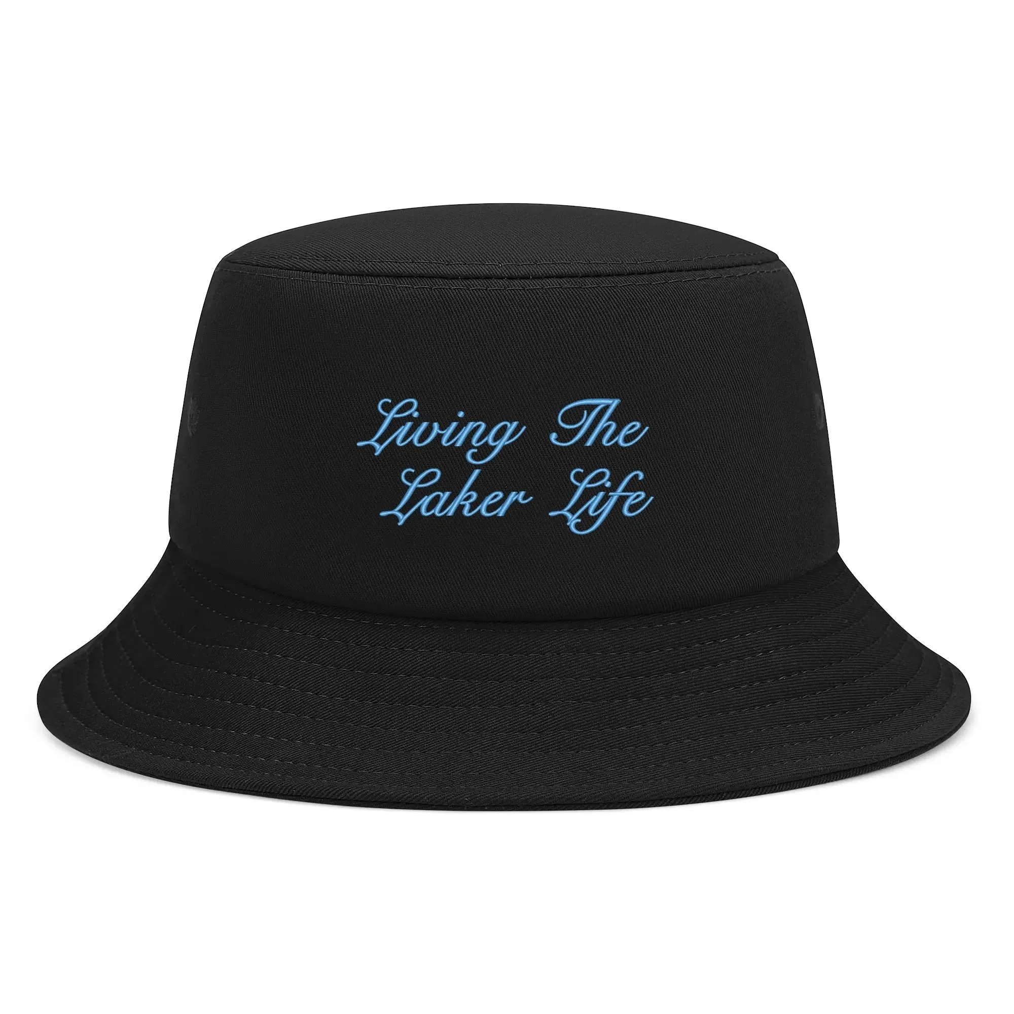 Lake Life Embroidered Text Fishermans Bucket Hat