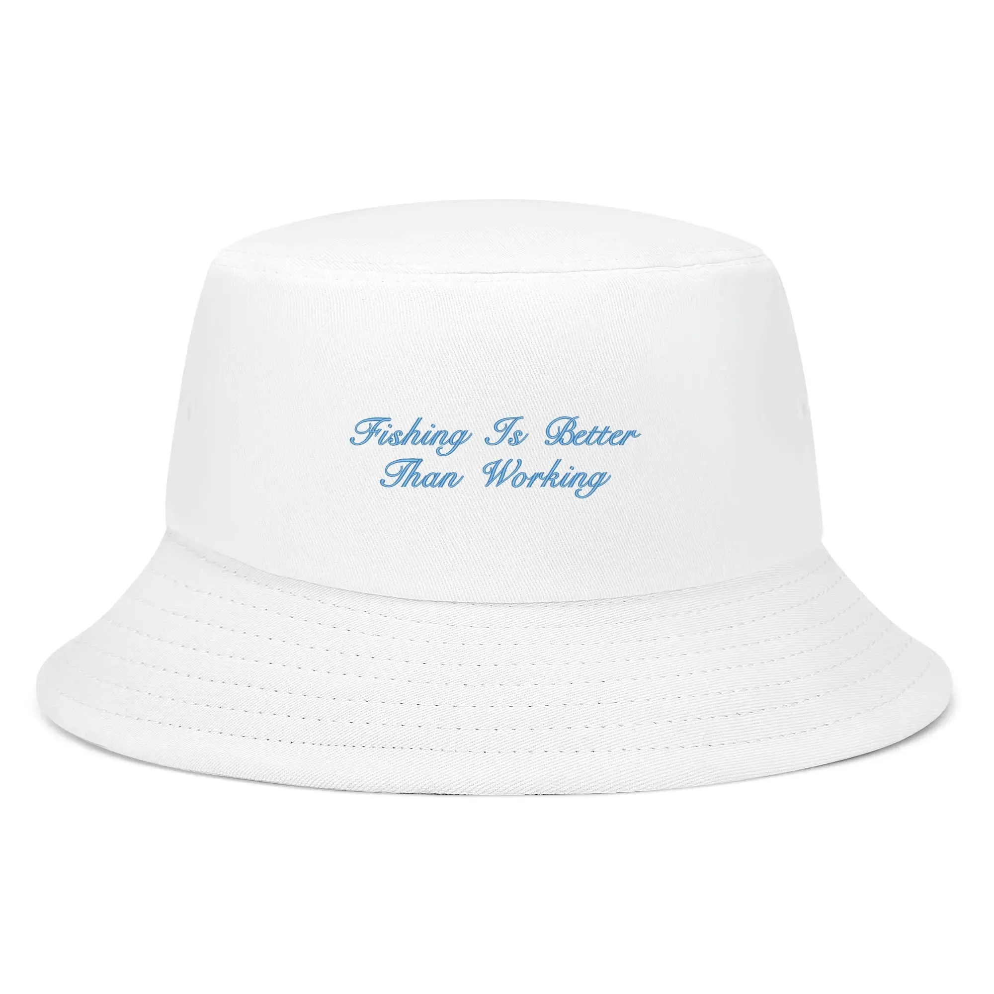 Lake Life Embroidered Text Fishermans Bucket Hat
