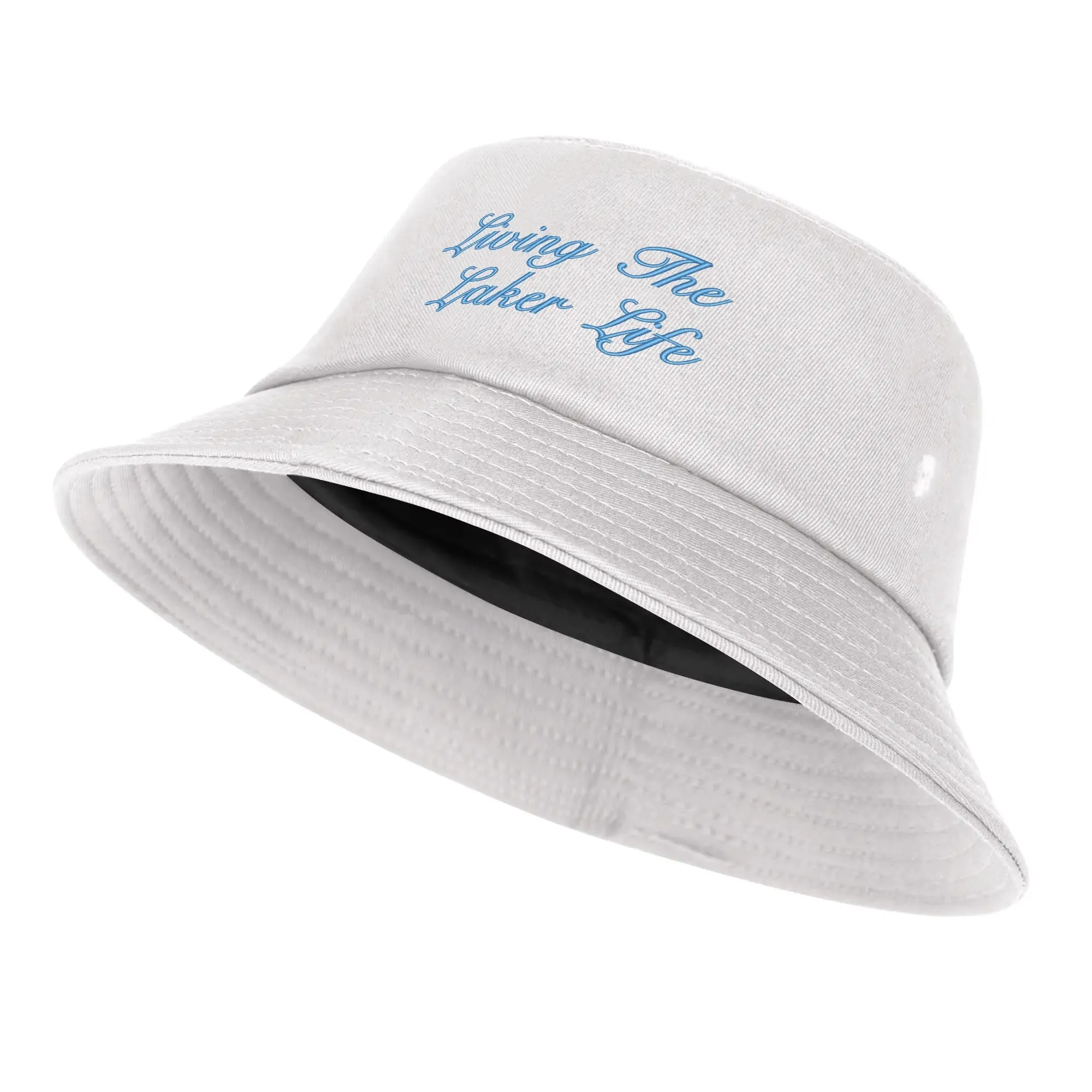 Lake Life Embroidered Text Fishermans Bucket Hat