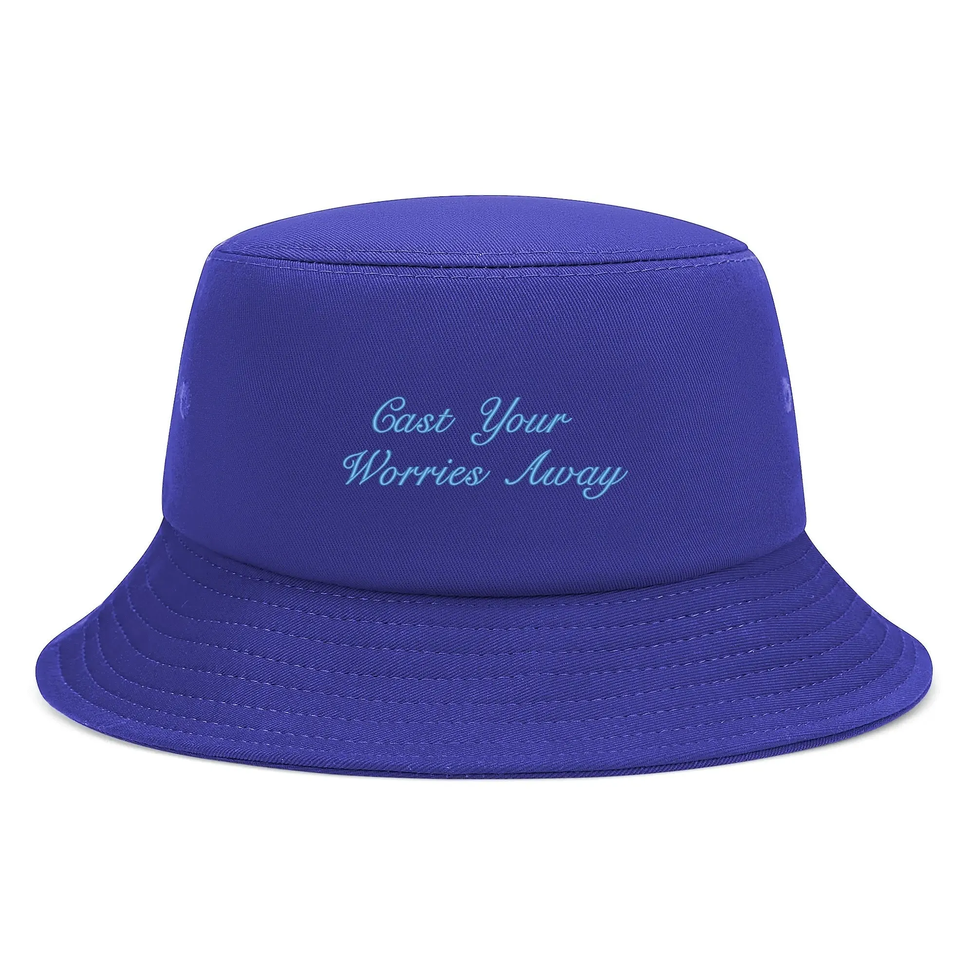 Lake Life Embroidered Text Fishermans Bucket Hat