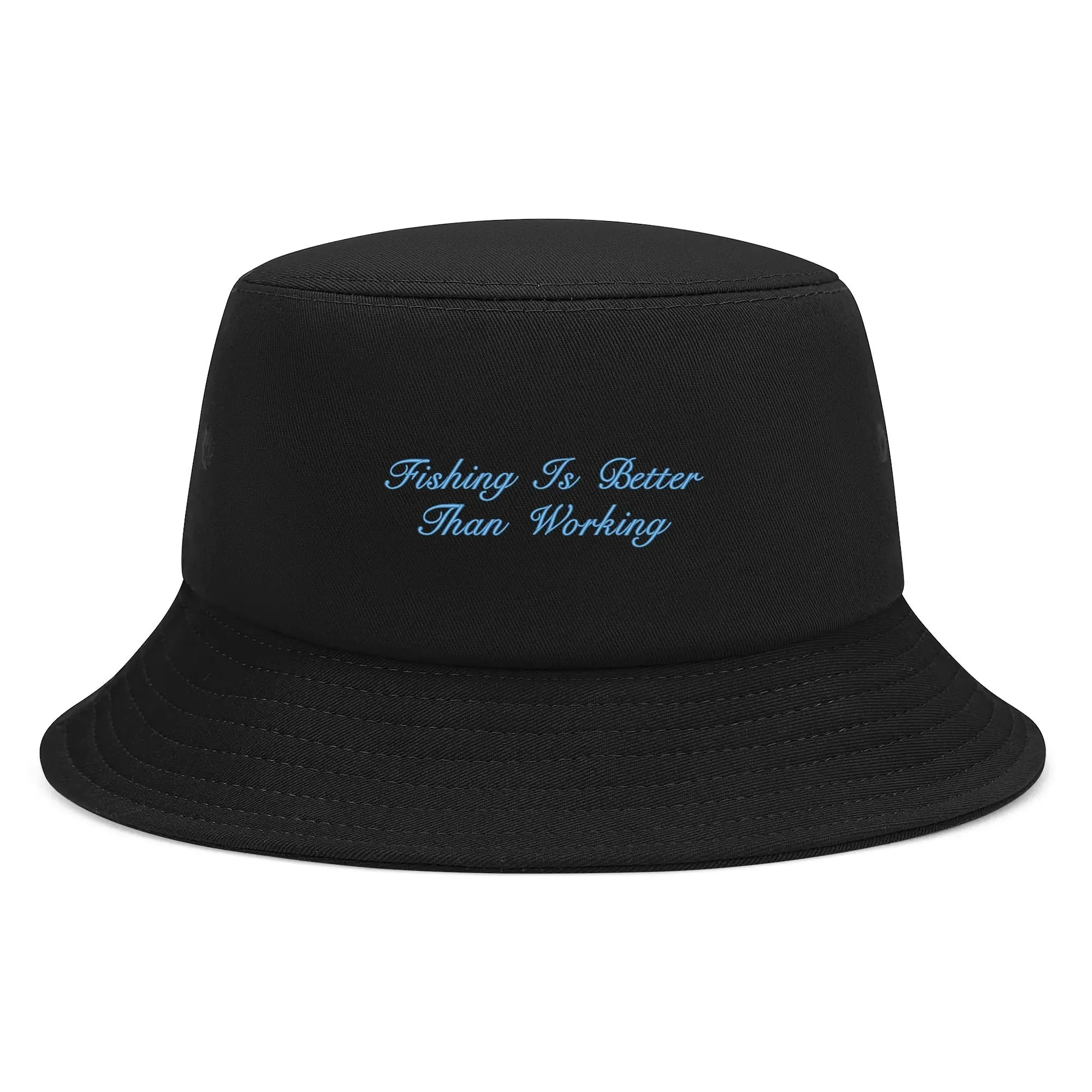 Lake Life Embroidered Text Fishermans Bucket Hat