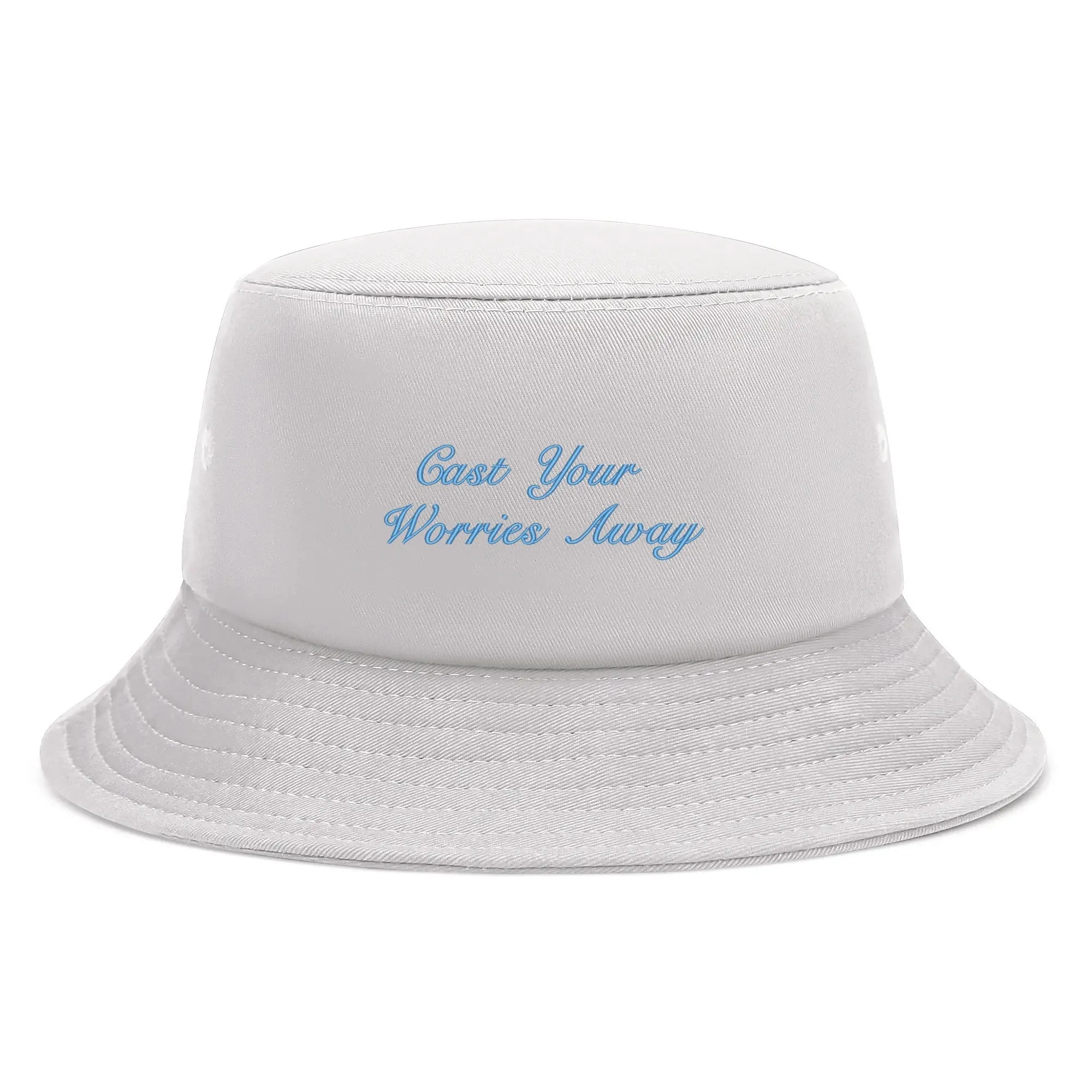 Lake Life Embroidered Text Fishermans Bucket Hat