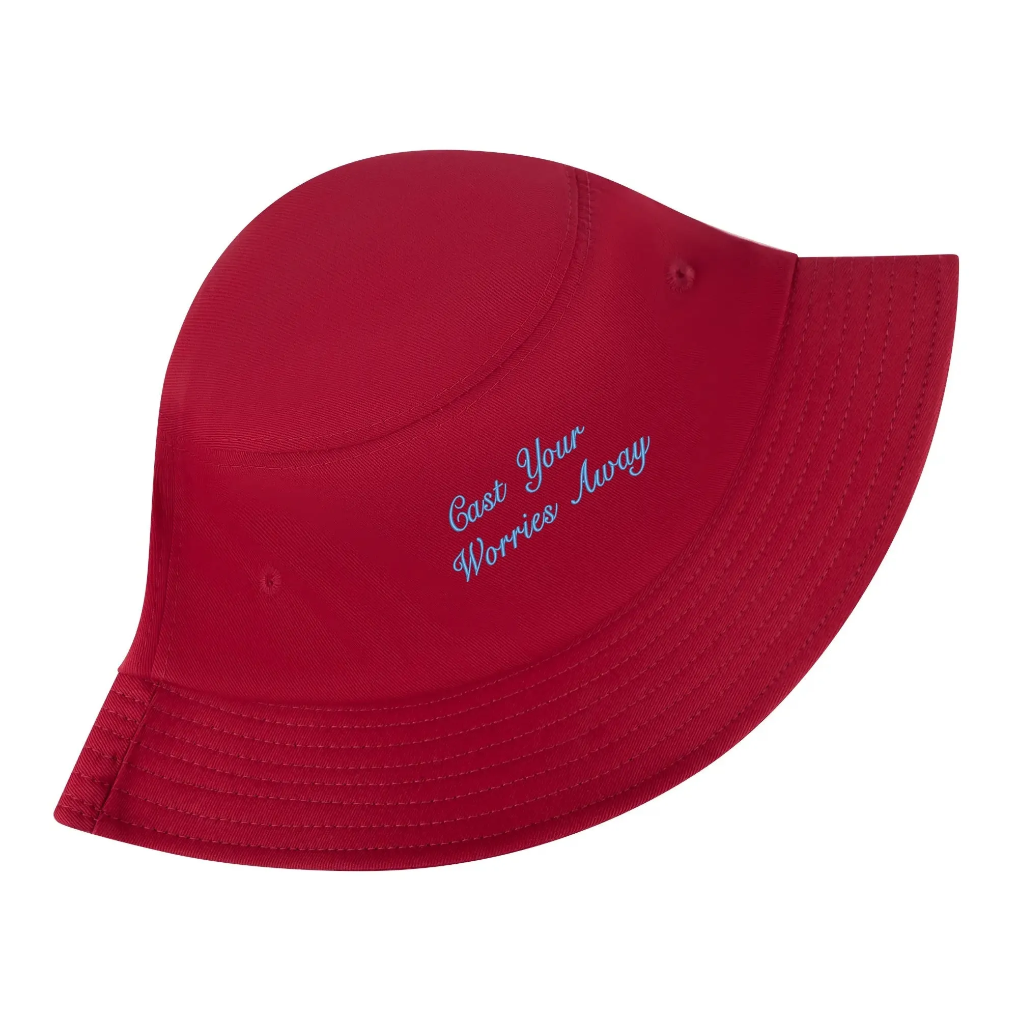 Lake Life Embroidered Text Fishermans Bucket Hat