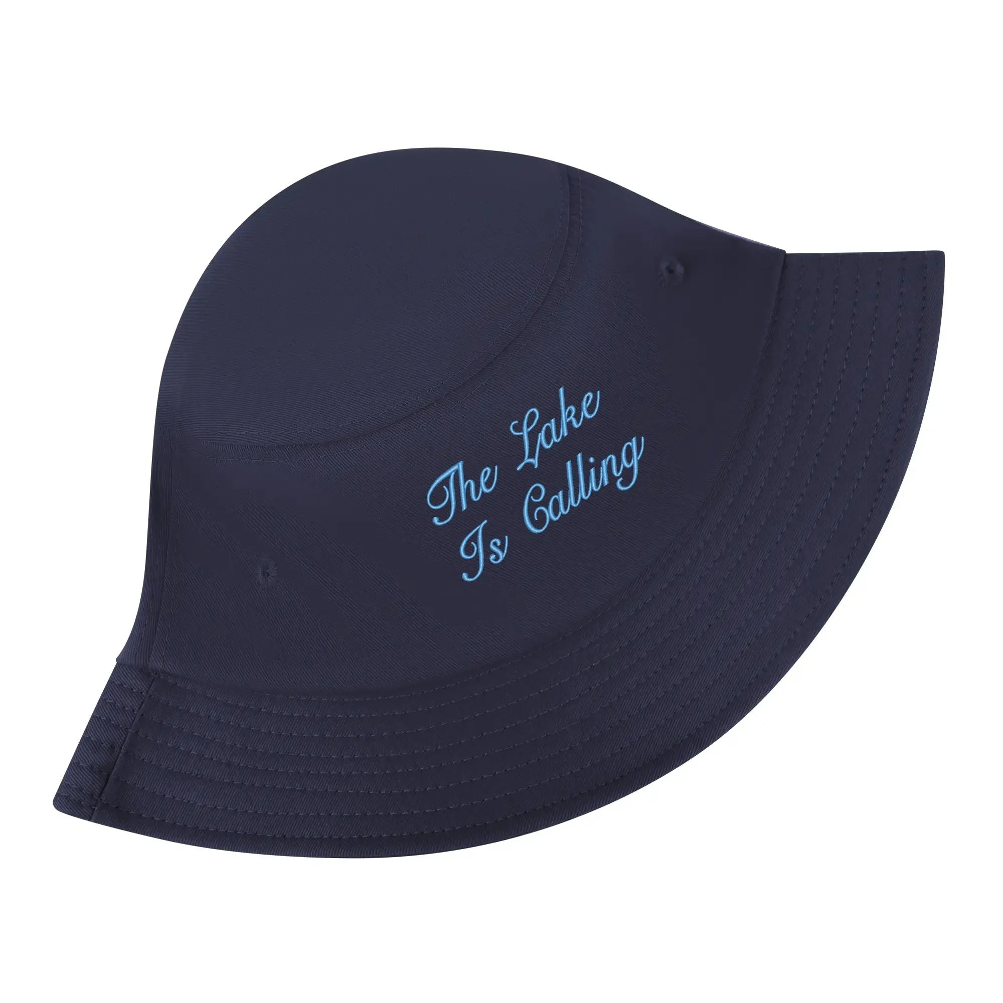 Lake Life Embroidered Text Fishermans Bucket Hat
