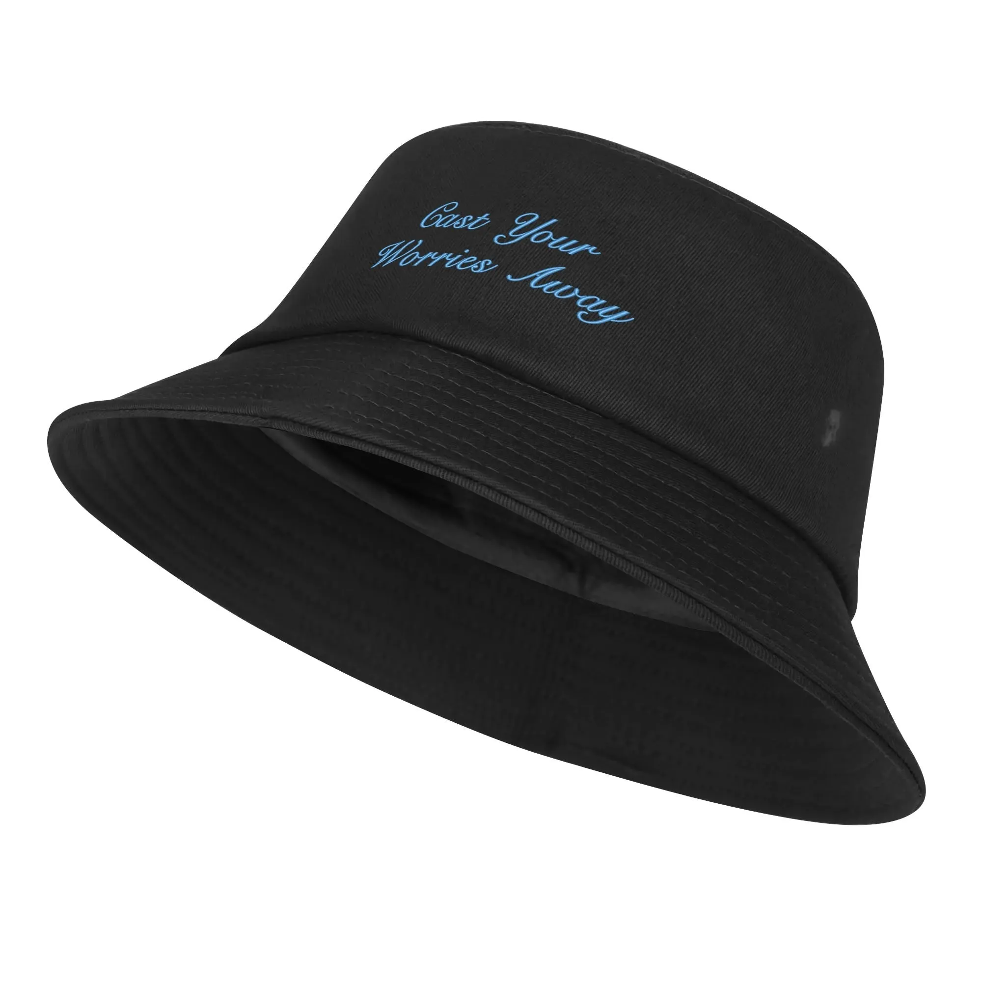 Lake Life Embroidered Text Fishermans Bucket Hat