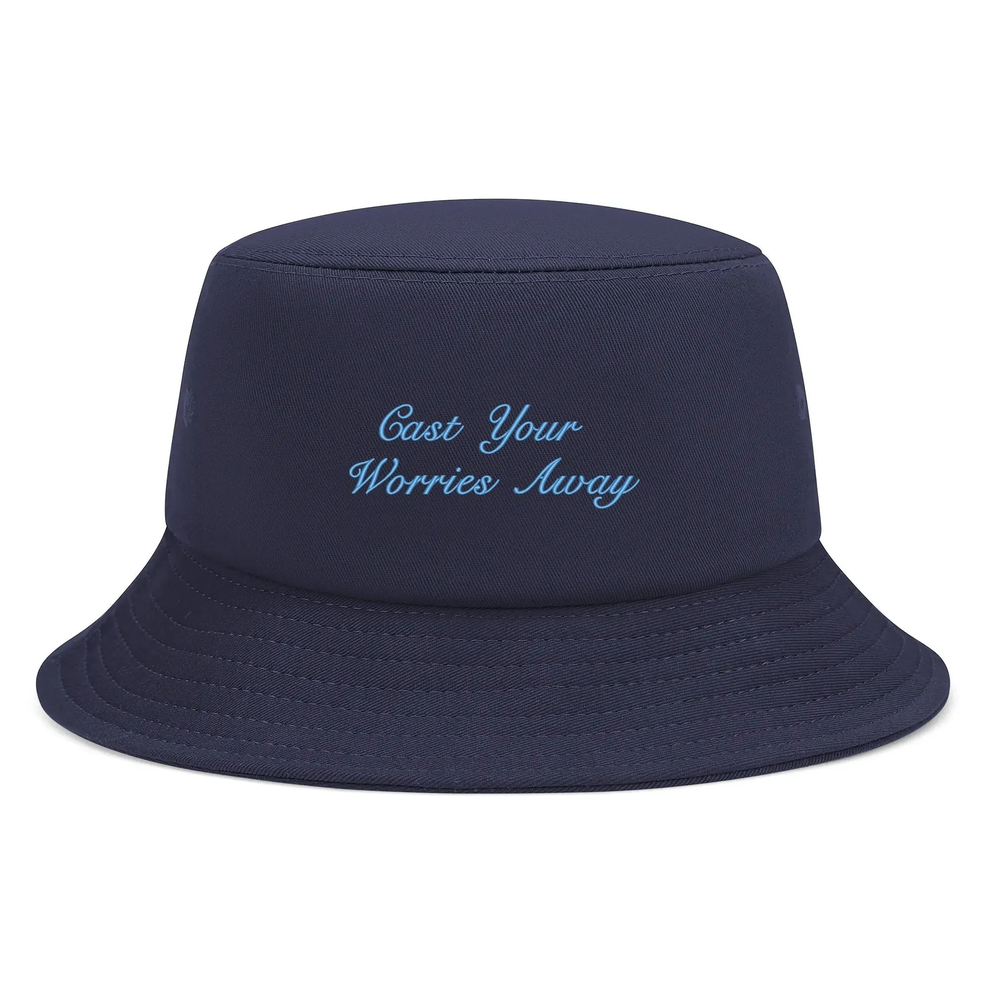 Lake Life Embroidered Text Fishermans Bucket Hat