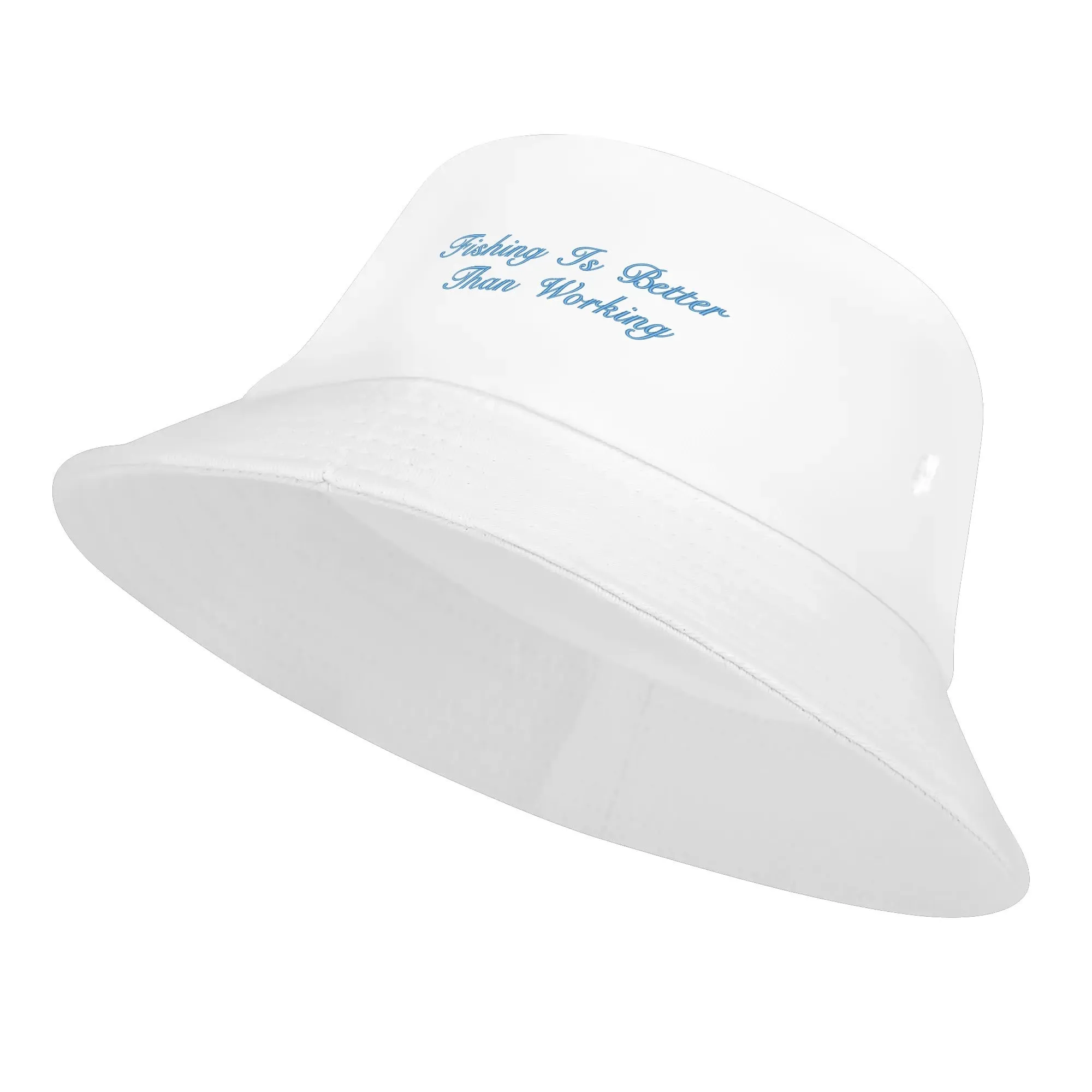 Lake Life Embroidered Text Fishermans Bucket Hat