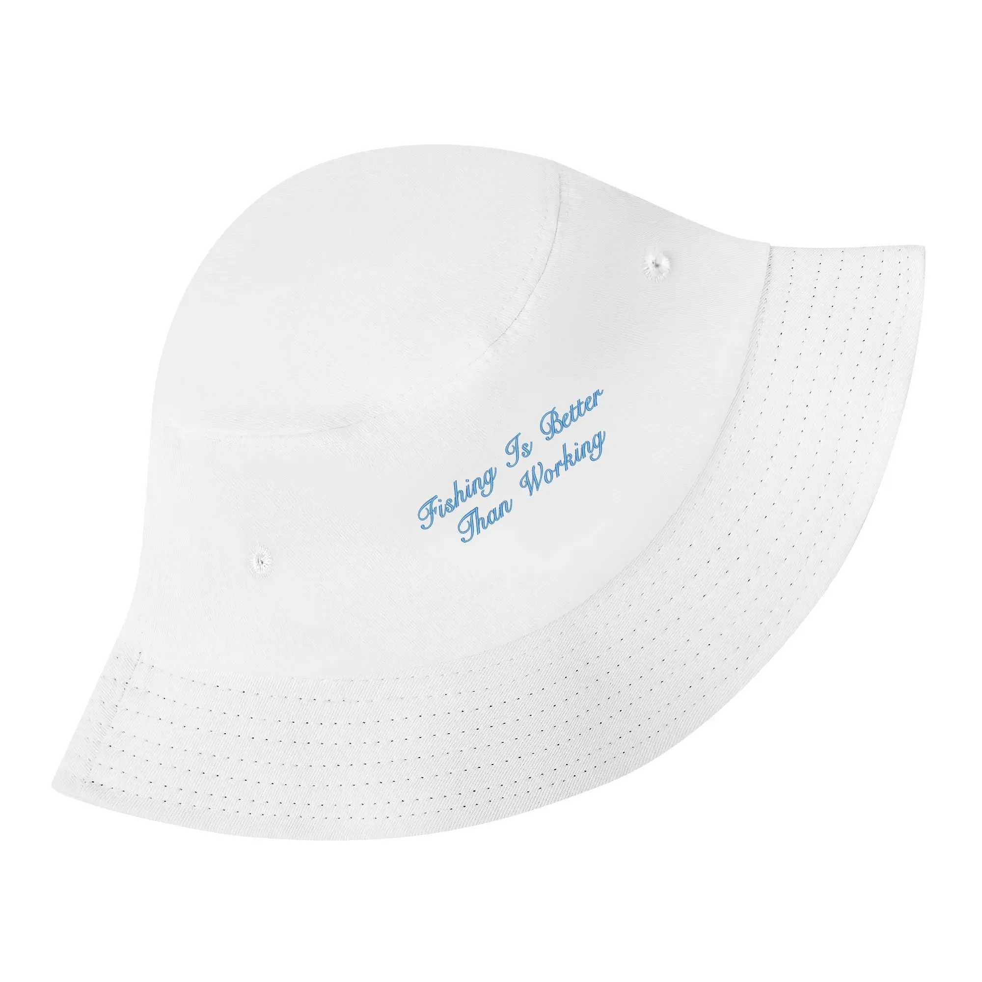 Lake Life Embroidered Text Fishermans Bucket Hat