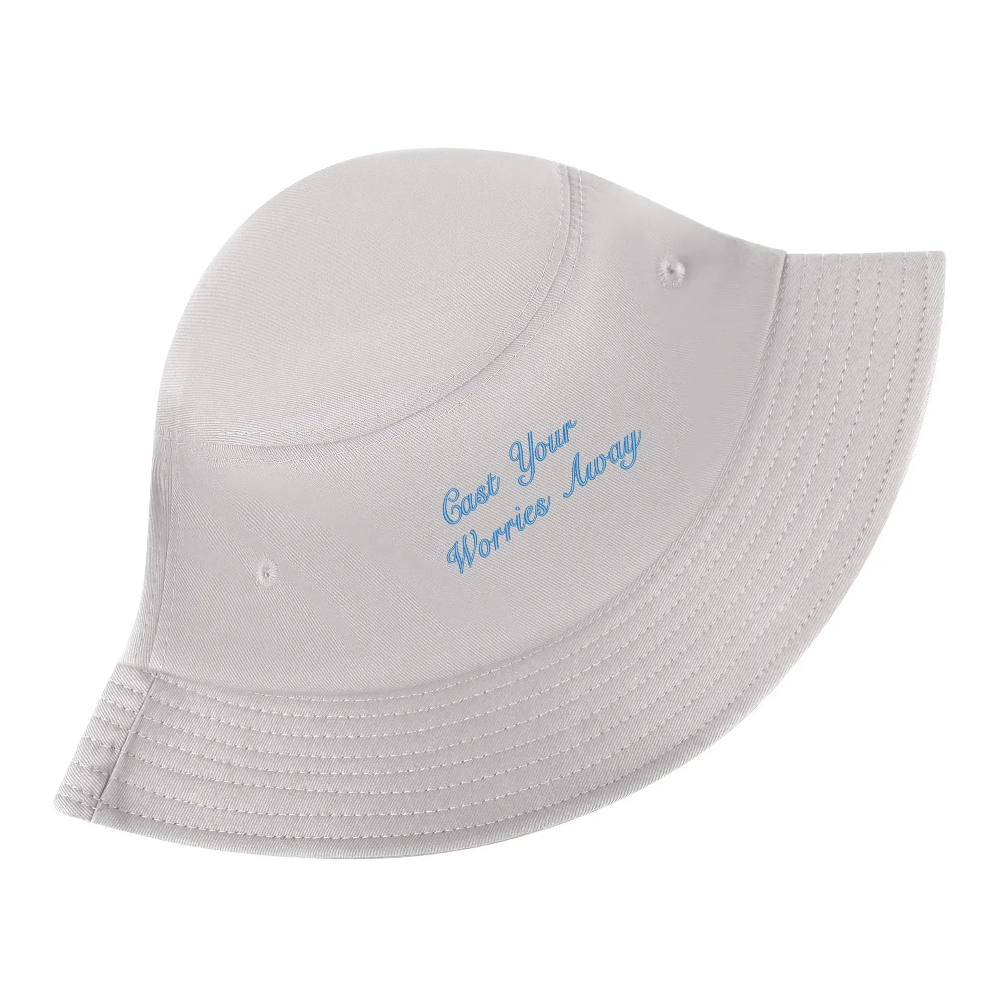 Lake Life Embroidered Text Fishermans Bucket Hat